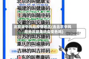 北京去中风险疫情地区(去北京中风险地区健康码会变色吗)