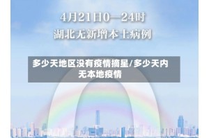 多少天地区没有疫情摘星/多少天内无本地疫情