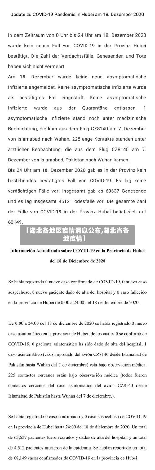【湖北各地区疫情消息公布,湖北省各地疫情】-第1张图片