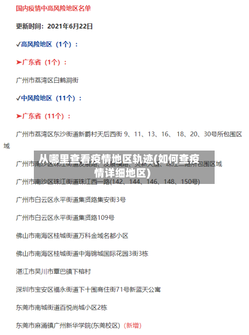 从哪里查看疫情地区轨迹(如何查疫情详细地区)-第2张图片